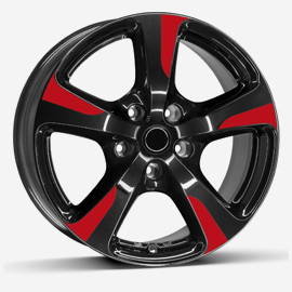 Gloss black custom alloy wheel
